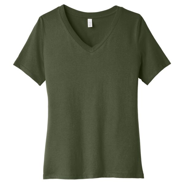 Women's Relaxed Jersey Short Sleeve V Neck Tee Thumbnail