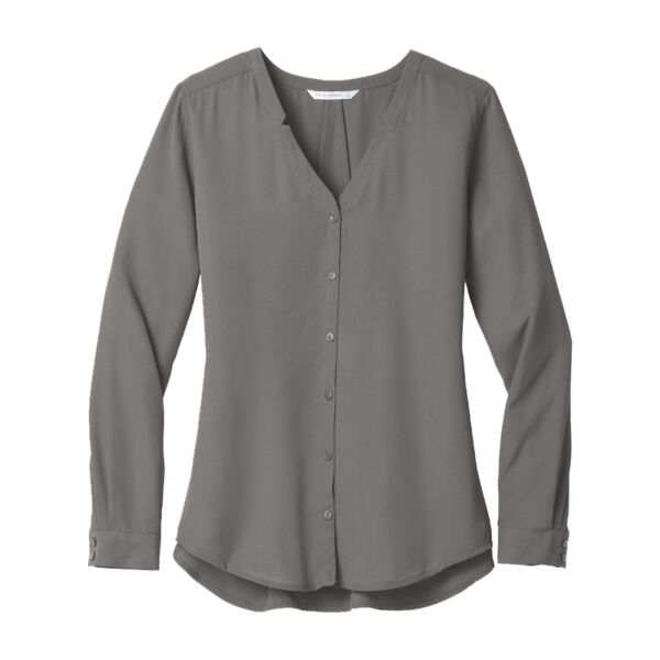 Women's Long Sleeve Button Front Blouse Thumbnail